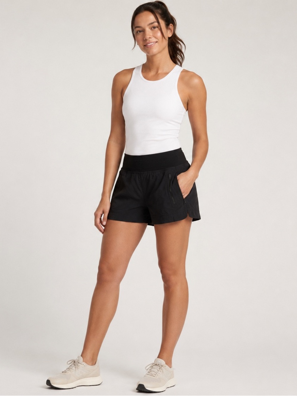 Athleta Trekkie North Short Black Athletic Hiking Shorts Size 6
